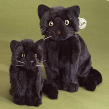 Plüschtier schwarze Katze klein