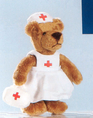 Teddy als Krankenschwester